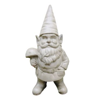 TERRACOTTA WORKS White Marble Gnome