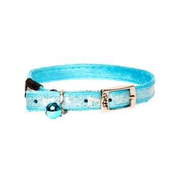 ROGZ Sparklecat Pin Buckle Collar Turquoise