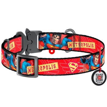 Wau Dog Superman Metal Fastex Buckle Collar