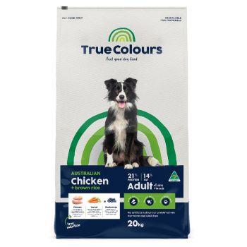 True Colours Adult Chicken & Brown Rice 20kg Dog Food