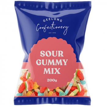 GEELONG CONFECTIONERY Sour Gummy Mix 200g