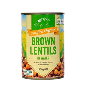 CHEF'S CHOICE Brown Lentils in Water 400g
