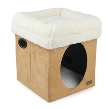 ALL FOR PAWS Lam Cat 2 In 1 Cat Home Tan/Beige 