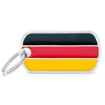My Family Dog Tag German Flag Charm