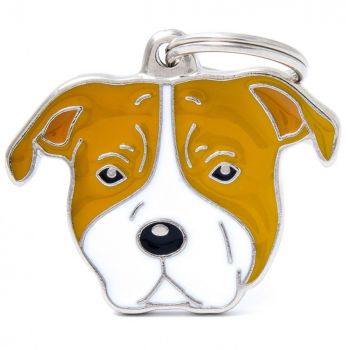 My Family Dog Tag Staffordshire Terrier Charm