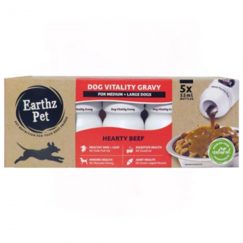 EARTHZ PET Vitality Gravy Hearty Beef for Large Dogs - 5 Pack