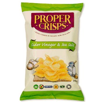 PROPER CRISPS Cider Vinegar & Sea Salt 140g