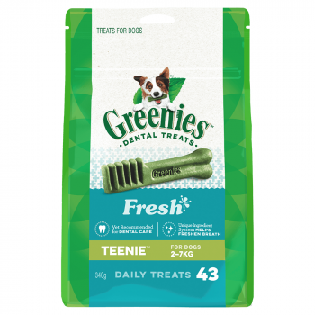 GREENIES Canine Fresh Dog Treats Teenie 340g - 43 Pack