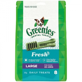 GREENIES Canine Fresh Dog Treats Large 340g - 8 Pack