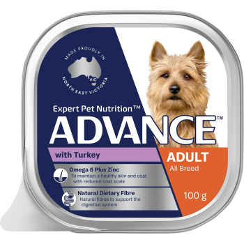 ADVANCE Turkey Wet Dog Food 100g - 12 Pack