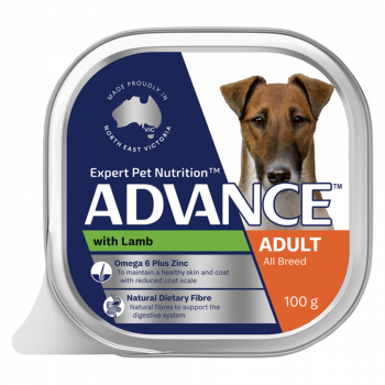 ADVANCE Adult Lamb Wet Dog Food 100g - 12 Pack