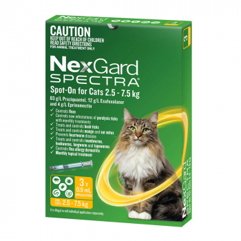 NEXGARD Sepctra Spot-On for Small Cats 2.5 - 7.5kgs - 3 Pack