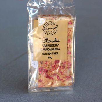 Bellarine Brownie Company Raspberry & Macadamia Blondie 86G