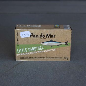 Pan Do Mar Little Sardines Organic Olive Oil 120G