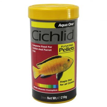 Cichlid Floating Pellet Food 2mm 210g Fish Food 11542 Aquarium Aqua One
