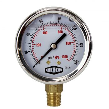 Water and Air Pressure Gauge New 1/4&quot; Brass BSPT Thread 0 - 140psi/1000kpa