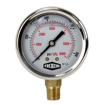 Water and Air Pressure Gauge New 1/4&quot; Brass BSPT Thread 0 - 860psi/6000kpa